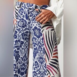 NWT Free People Mokara Jacquard Wide Leg Pants XL